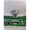Image 1 : Metal Roughriders Bucket & (3) Roughriders Scarfs