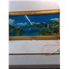 Image 1 : *Vintage Tropical Beach Picture Ocean- Sound Birds - 38.5" x 3" x 19"- Turns On- Cannot Ship