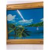 Image 2 : *Vintage Tropical Beach Picture Ocean- Sound Birds - 38.5" x 3" x 19"- Turns On- Cannot Ship