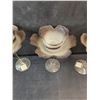 Image 3 : (3)Glass Flower Candle Holders- 7" x 10"