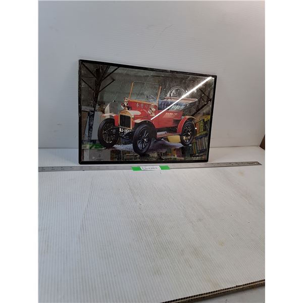 Mirror With Old Car On It- 18" x 12"