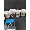Image 3 : (6) Coffee Cups Flower Pattern, (2) Egg Cups & Carlton Trombone Care Kit