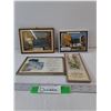 Image 1 : (3) Picture Frame Thermometer & Framed Picture