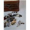 Image 5 : Variety Of Ring, Necklaces, Earrings & Bracelets& Jewelry Box- 10" x 5" x 4"