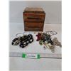Image 1 : Jewelry Box(7.5" x 6" x 7"), Bracelets, Earrings & Necklaces