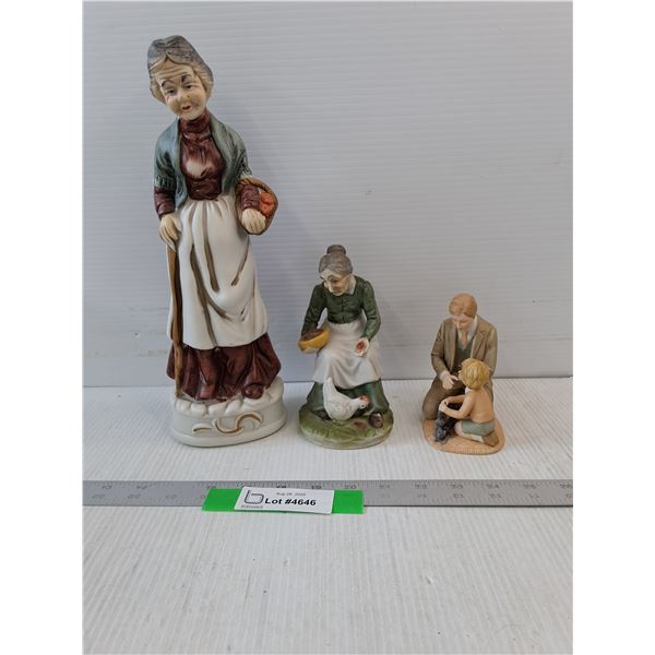 (3) Porcelain Figurines
