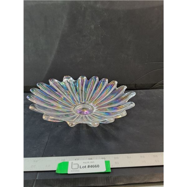 Vintage Iridescent Bowl- 11"