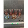 Image 1 : (4) Pink Cups, (2) Pink And Cup Rose's Cups & (2) Spoons