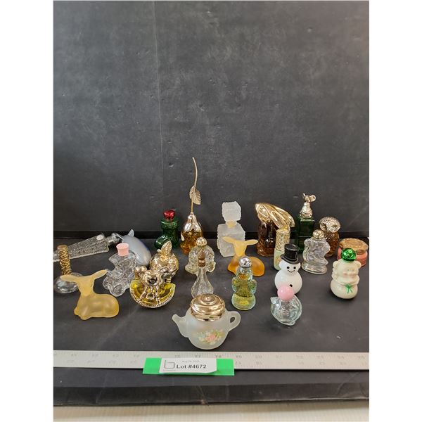 (24) Variety Of Perfume Bottles- Most are Empty Some Still Have Perfume