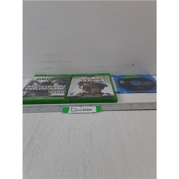 (3) Xbox One Games- Capcom, Call Of Duty