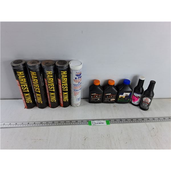 (4) Harvest King All Season Grease, Echo 50:1 2 Stroke Engine Oil, Misc CANNOT SHIP