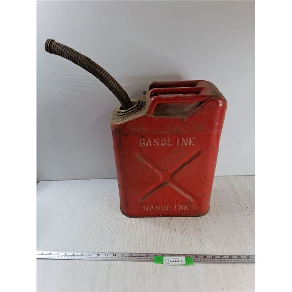 **17″ Vintage Bennett Metal Gasoline Cas CANNOT SHIP