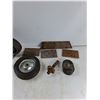 Image 2 : (2) 6″ Dolly Wheels, 3″==8″ Hard Rubber Tire, Misc Metal