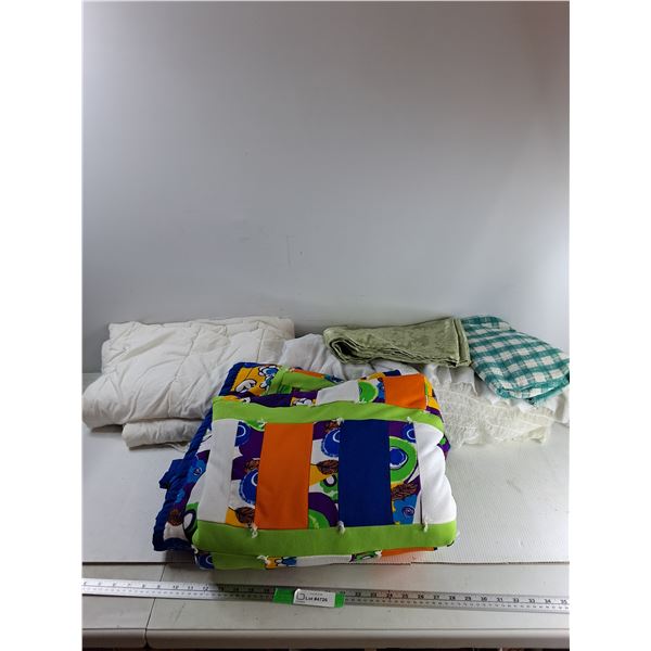 48″ Long Kids Blanket, Approx 3′ Long Mattress Topper, Misc Cloths