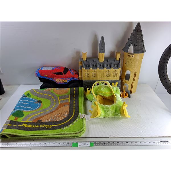 39″ Kids Road Playmat, Harry Potter Kids Play Set, Spider Man Monster Truck Plush, Misc
