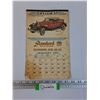 Image 1 : Vintage Standard Auto Glass Automotive 1931 Wall Calendar - 11" x 7"