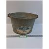 Image 1 : Vintage Galvanized Alcan Brand Basin Tub - 13.5" x 8.5"