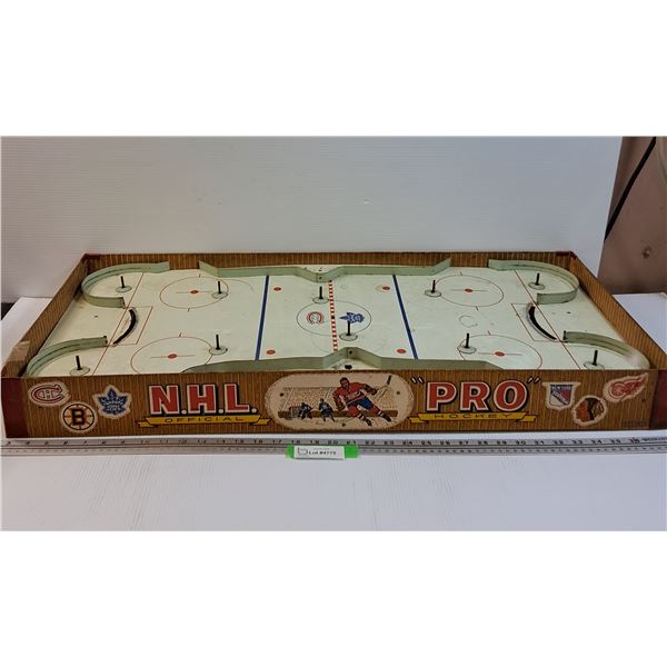 Vintage NHL Official "Pro" Table Hockey Game - Some Wear As Pictured - 13" x 36" - CANNOT SHIP