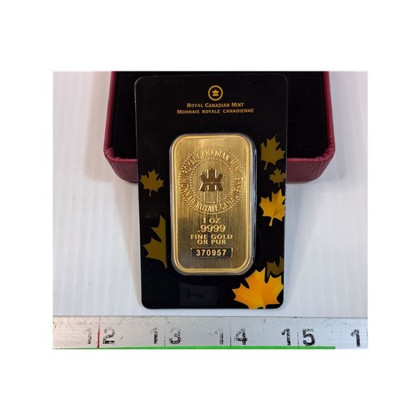 ^Royal Canadian Mint 1 oz. Gold Ingot, Cannot Authenticate