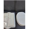 Image 6 : (3) White Ceramic Dishes: Divided, Au Gratin Dish & Washing Basin
