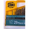 Image 2 : Strike 29 Piece High Speed Drill Bit Set - Missing Some Bits as Pictured