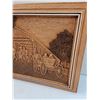 Image 4 : Resin Cast Faux Wood 3-D Covered Bridge Scene Picture - 15" x 19"