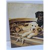 Image 2 : Hunting Puppy Scene Metal Picture  - 12" x 16"