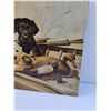Image 3 : Hunting Puppy Scene Metal Picture  - 12" x 16"