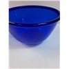 Image 3 : Cobalt Blue Mixing Bowl - 9.5" x 5" & Pedestal Compote Dish - 5.5" x 5.5"