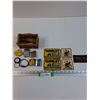 Image 1 : (5) Cloth Patches: Assorted & Basket w/Lighters, Watch, Key Chain, Misc