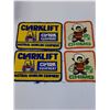 Image 2 : (5) Cloth Patches: Assorted & Basket w/Lighters, Watch, Key Chain, Misc