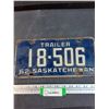 Image 1 : Saskatchewan 1962 Trailer License Plate
