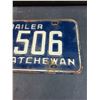 Image 3 : Saskatchewan 1962 Trailer License Plate
