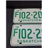 Image 2 : (2) Saskatchewan License Plates - Farm Plates - 1968