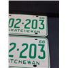 Image 3 : (2) Saskatchewan License Plates - Farm Plates - 1968