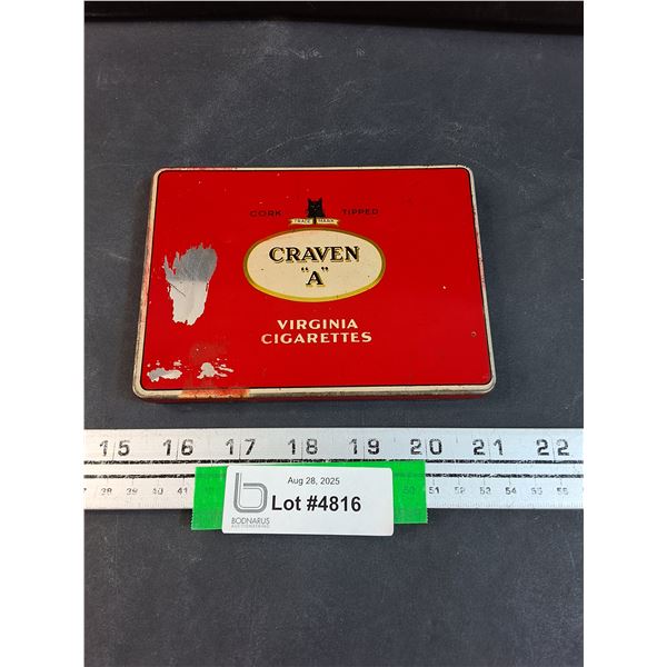 Vintage Metal Craven "A" Cigarette Container