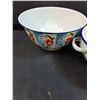 Image 3 : (3) Enamel Asian Themed Basin Bowls - Assorted Sizes