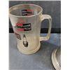 Image 4 : Metal John Deere Stein & (2) Champion Plastic Beer Mugs w/Champion Plastic License Holder