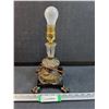 Image 1 : Vintage Ornate End Table Lamp - Works - 13" Tall