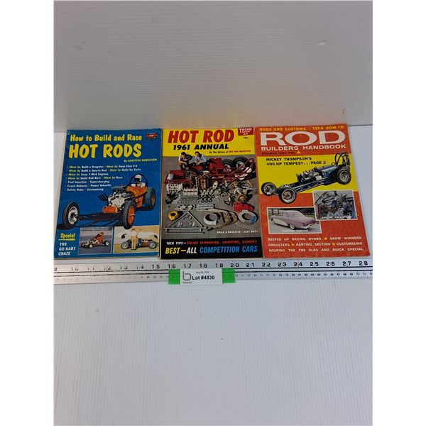 (3) Hot Rod 1960's Vintage Car Magazines