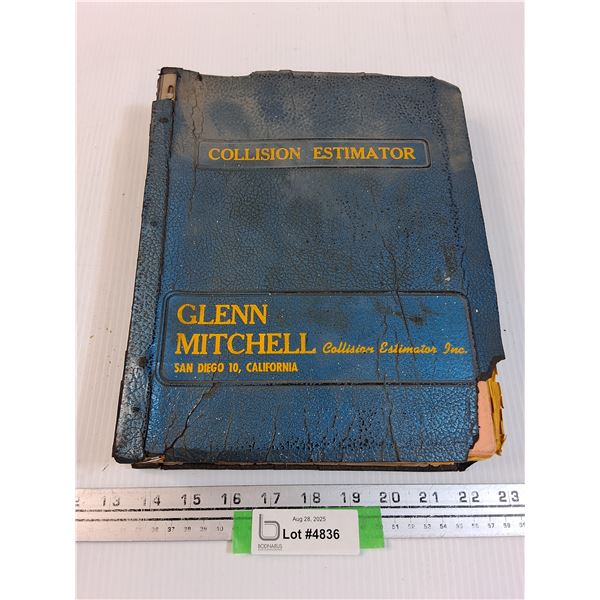Vintage Vehicle Collision Estimator Book - 1950-60's Edition