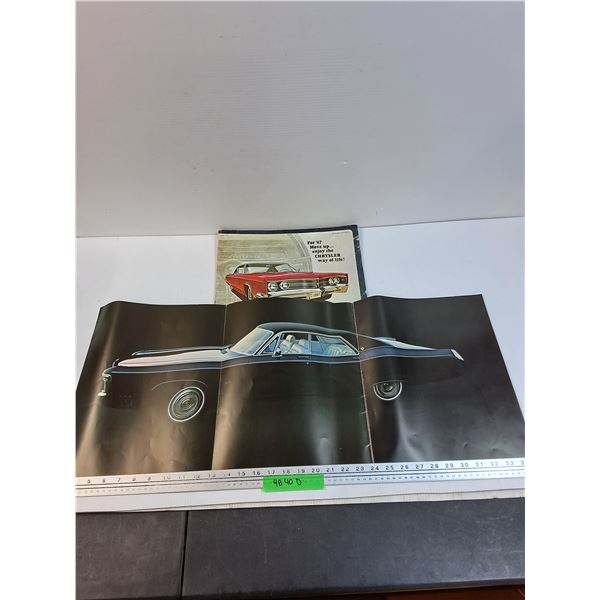 (2) Mopar 1960's Extra Large Brochures: Chrysler