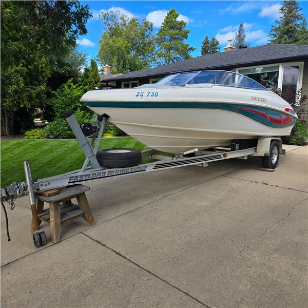 1998 19 1/2' Rinker Boat with 1998 Fast Load Trailer-Not Running