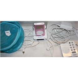 Purple Apple Ipod with Accessories