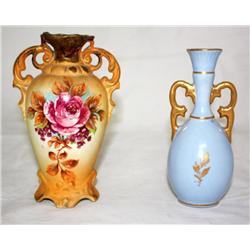 2 Hand Painted Vases