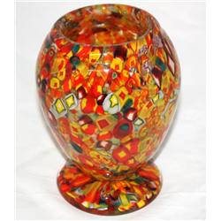 Heavy Art Glass Vase 9 Tall"