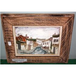 Framed 1940's Water Color Pastel