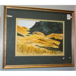 Framed Print of Mountain Side