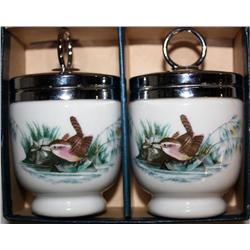 Set of 2English Porcelain Egg Coddlers