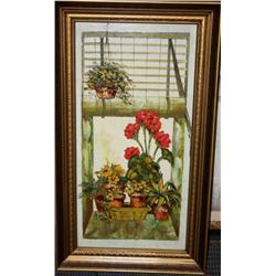 Framed Pixel Art of Plants